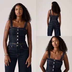 💙 NWT Levi’s Women’s Drea Tank Top – Size L – Reign of the Rinse